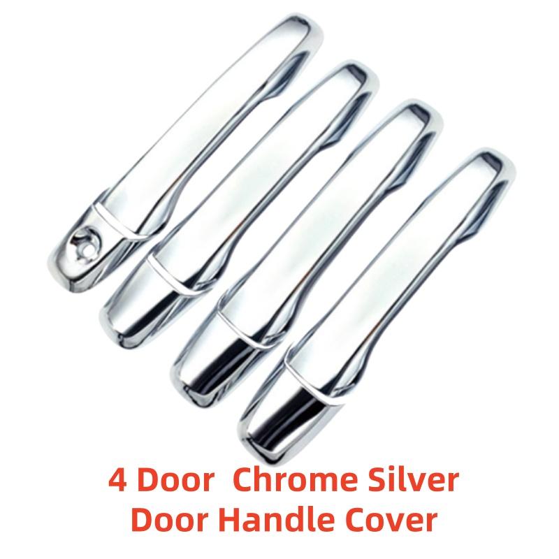 Carbon Car Accessory Door Handle Cover Trim Paste Style Chrome Silver For Ford Explorer 2011 2012 2013 2014 2015 2016 2017 2018