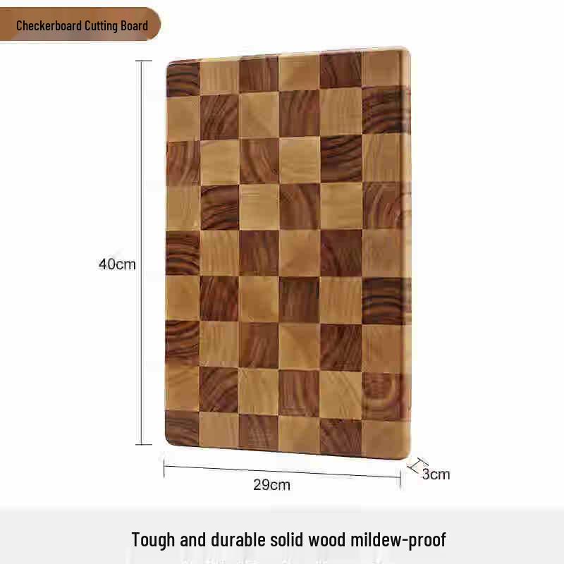 Acacia Wood Chessboard Pattern Chopping Board
