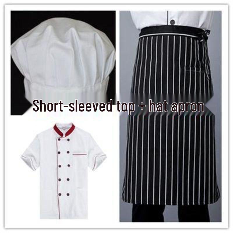 Unisex Chef Workwear Set: Long & Short Sleeve, Breathable, Ideal for Spring to Summer, Suitable for Hotel, Restaurant, and School Canteen