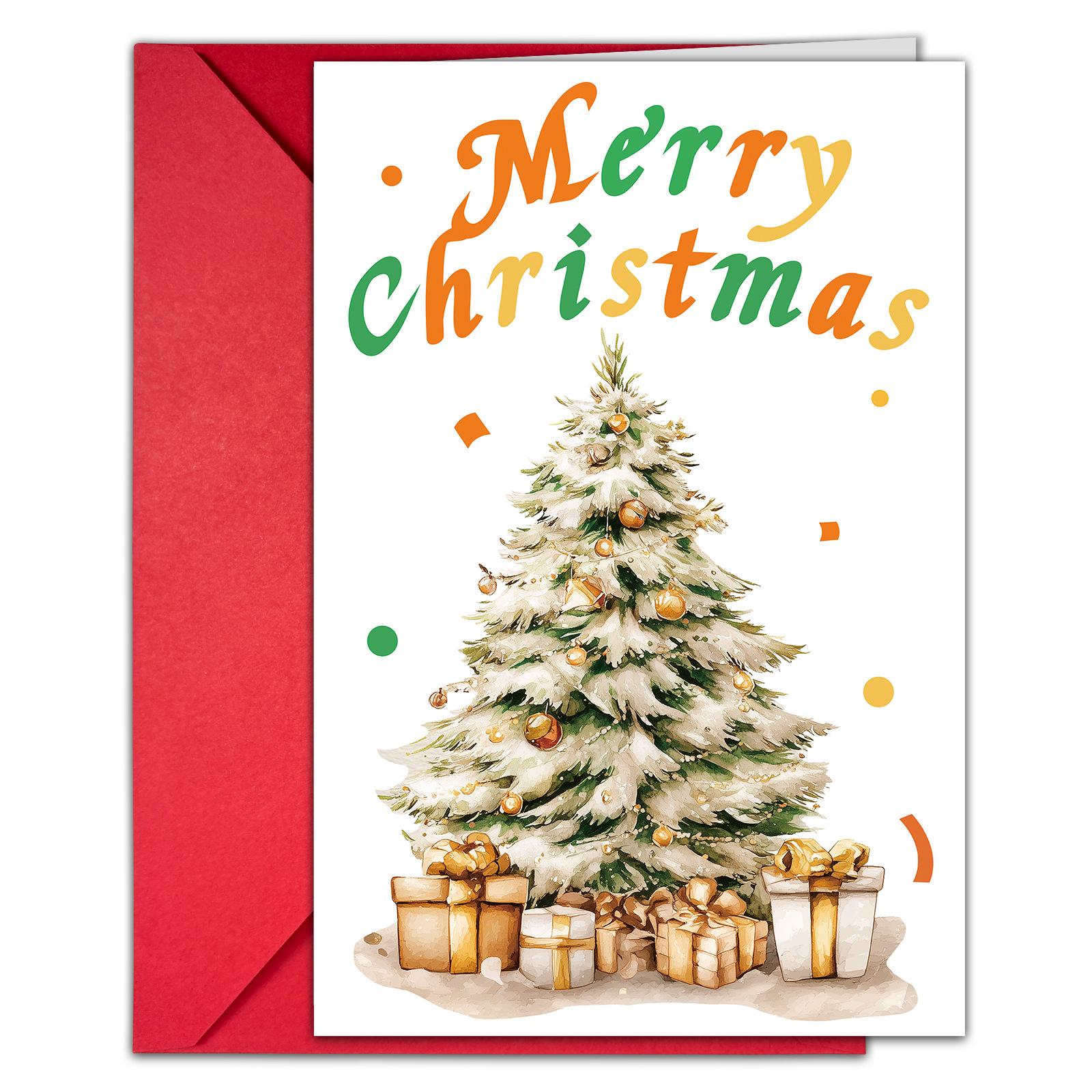 

10 Cartoon Christmas Greeting Card Envelopes Set With A Variety Of Creative Christmas Greeting Cards One Size
