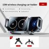 360 Rotation Magnetic Car Mount Wireless 15W Fast Charging Foldable Design Universal With Auto Clamping For Smartphones