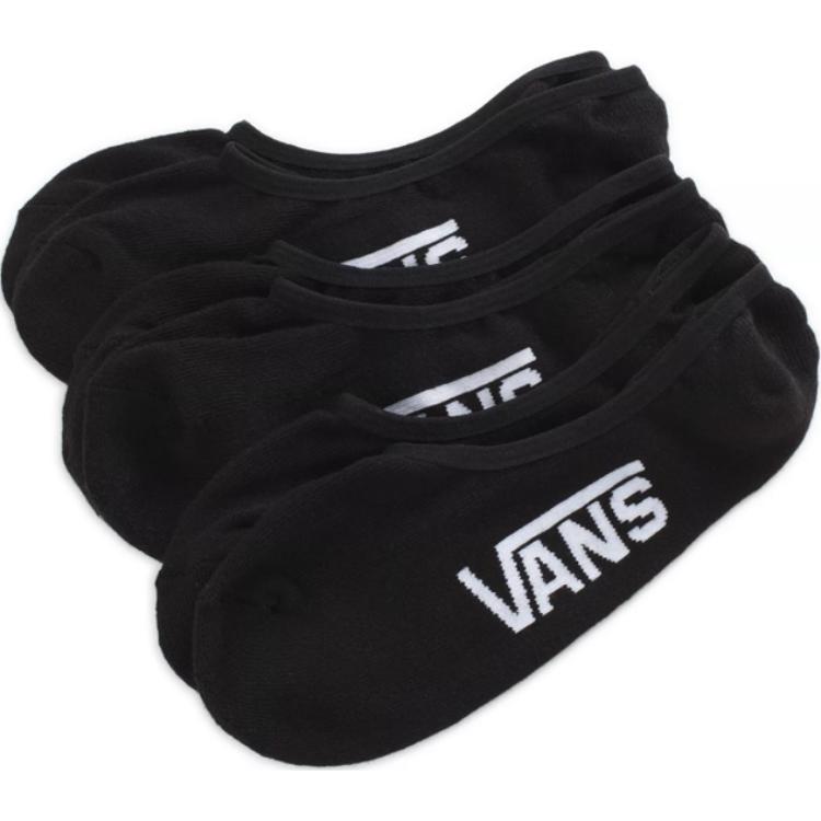 Vans No Show Socks Unisex 3 Pack Black VN000XS9BLK 9.5-13