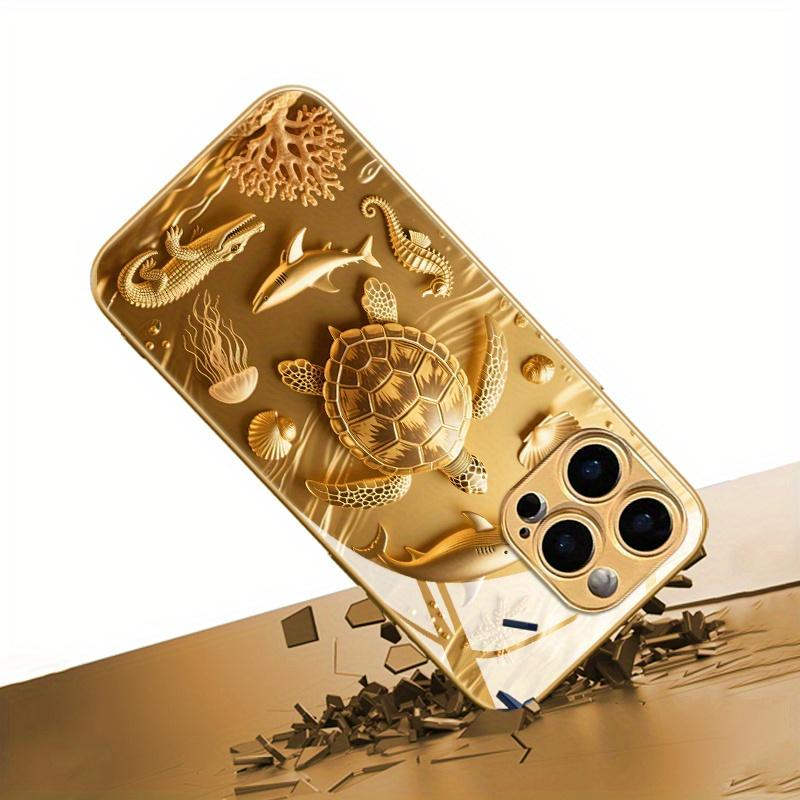 Opulent Golden Underwater Ocean Aesthetic Phone Case for iPhone17promax 16 15 14 13 12ProMax 11 11Pro Anti-drop protection