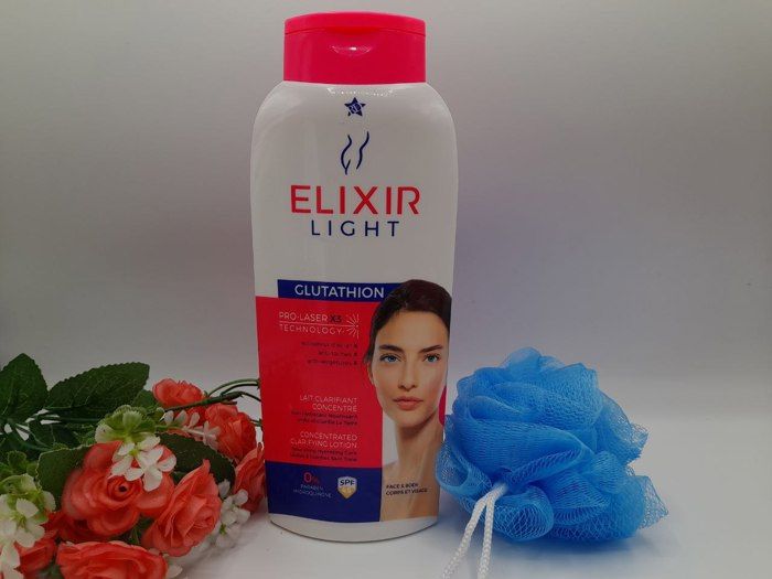 Lait Éclaircissant - Elixir - 500 Ml - Éponge Exfoliante Offerte - Tous Types De Peau - Mixte