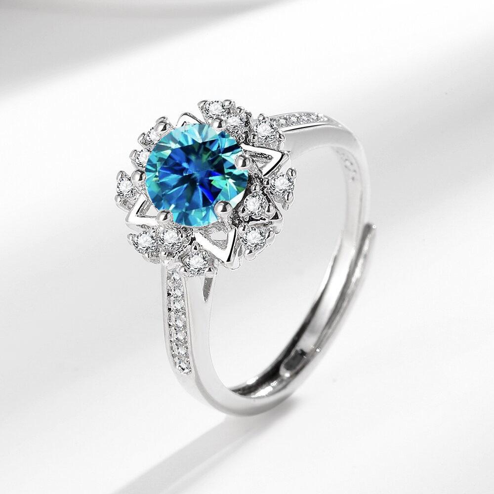 2026 European and American Jewelry Inlaid Zircon Ring Open Jewelry Women's Jewelry Trend Ring