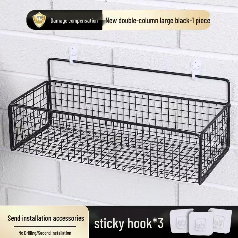 Punch-Free Wall-Mounted Storage Rack for Bathroom, Kitchen, and Bedside