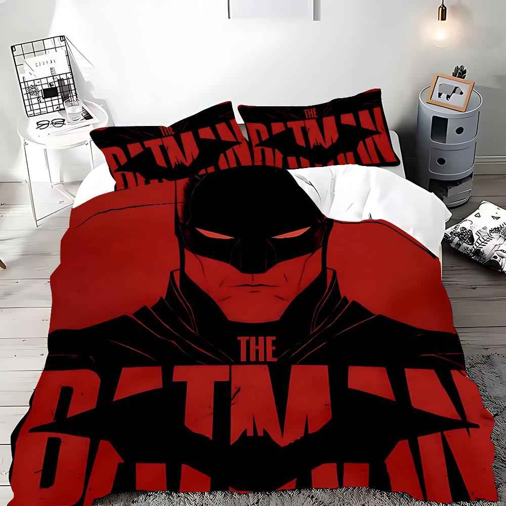 Dekbedovertrek Cartoon B-Batmans Kussensloop Beddengoed Set Volwassen Jongen Meisje Slaapkamer Decoratie Kinder Cadeau Enkel Dubbel Groot Formaat