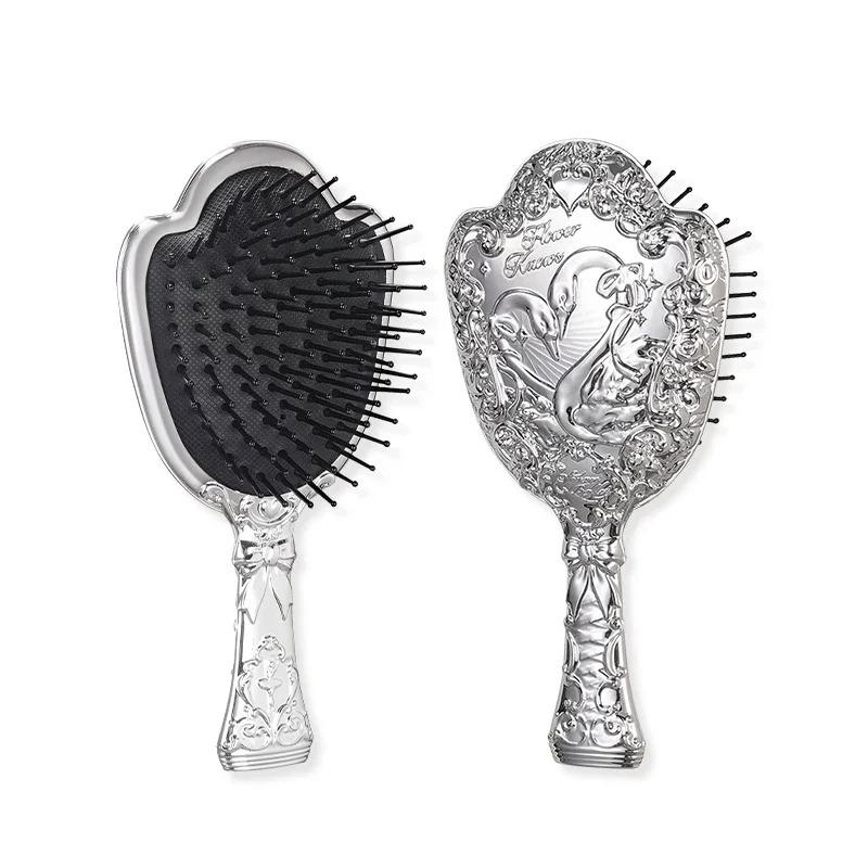 Flower Knows Brushes 9Th Anniversary Midsummer Fairytales Swan Ballet Series Hair Brushes Air Cushion Hair Comb Brush Holder