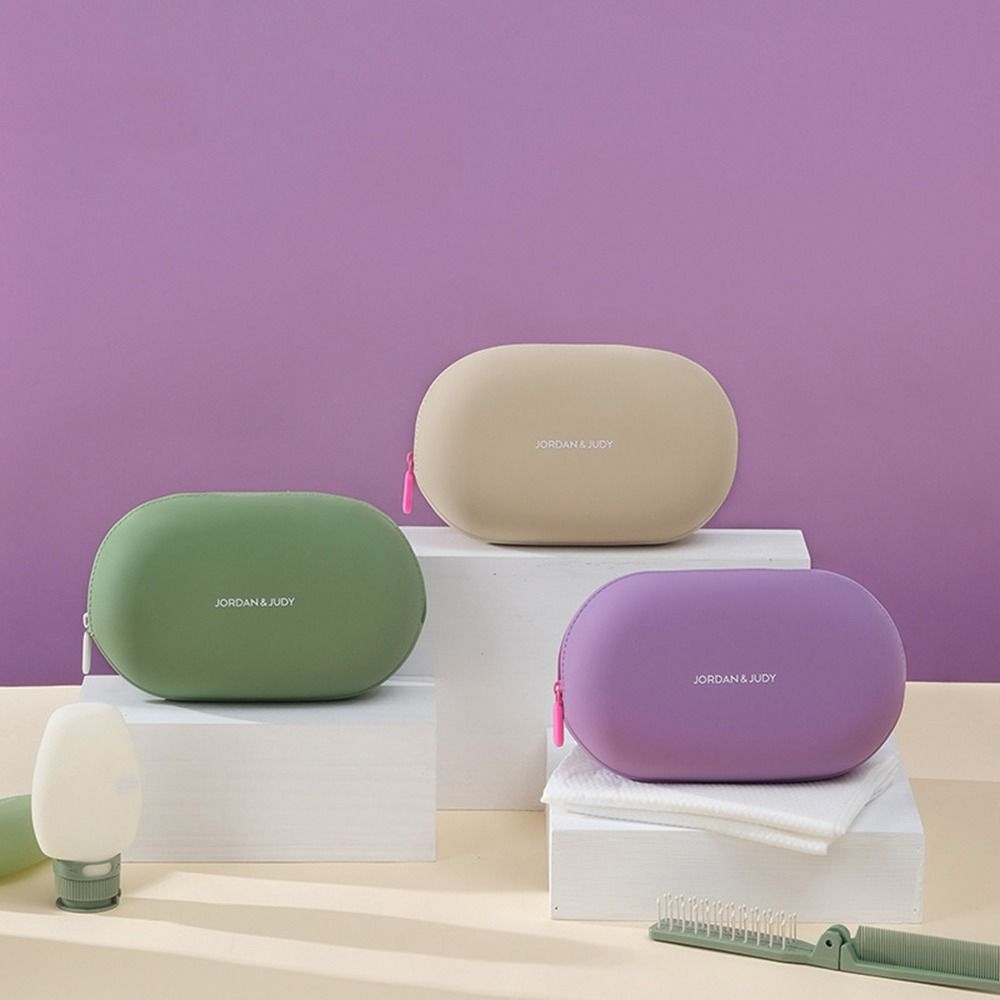 

Large Capacity Cosmetic Storage Bag Moisture-proof Wash Bag Cute Silicone Cosmetic Bag for Home фіолетовий