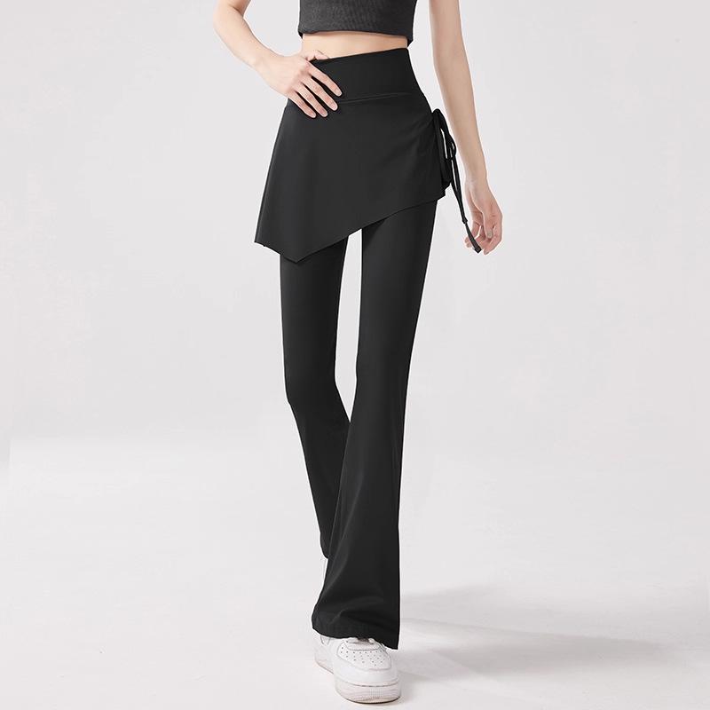 

Women s High-Waisted Tummy Control Skirt Pants - Yoga Pants with Micro-Flare and Anti-Exposure Design. XL (Suggested 120-140 jin)