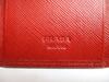 Authentic PRADA Red Saffiano Metal Leather 6 Pics Key Chain #a909  Refurbished