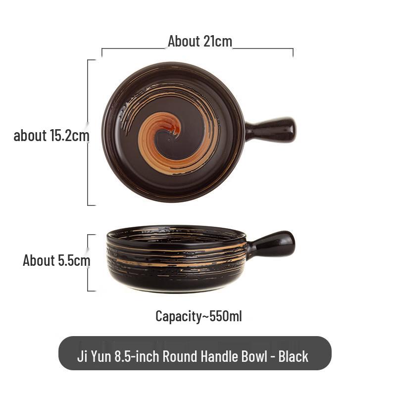 

Ceramic Instant Noodle Bowl with Handle