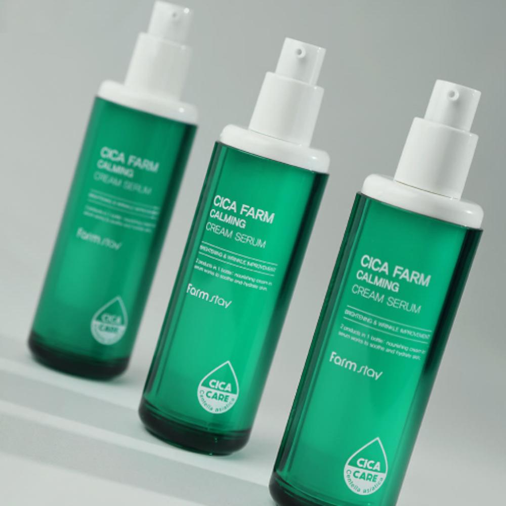 

Farmstay Cica Farm Успокаивающая крем-сыворотка 50 мл x 3 – Успокаивающий и увлажняющий уход