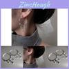 Stylish Asymmetrical Tassel Hoop Earrings For Women Geometric Alloy Electroplated Design