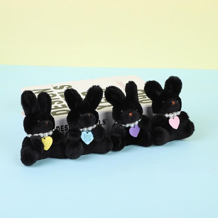Adorable Lint Toy Keychain Little Rabbit Pendant Key Chain Jewelry for Girl Kid