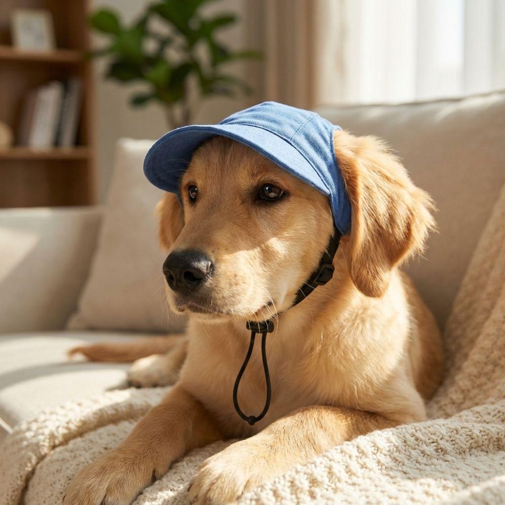Adjustable Dog Sun Hat Sun Protection Pet Visor Hat Stylish Summer Cat Cap Outdoor Use