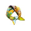 Pastoral fashion niche 111% mulberry silk plant flower print silk scarf women's professional wear decorative silk square scarf