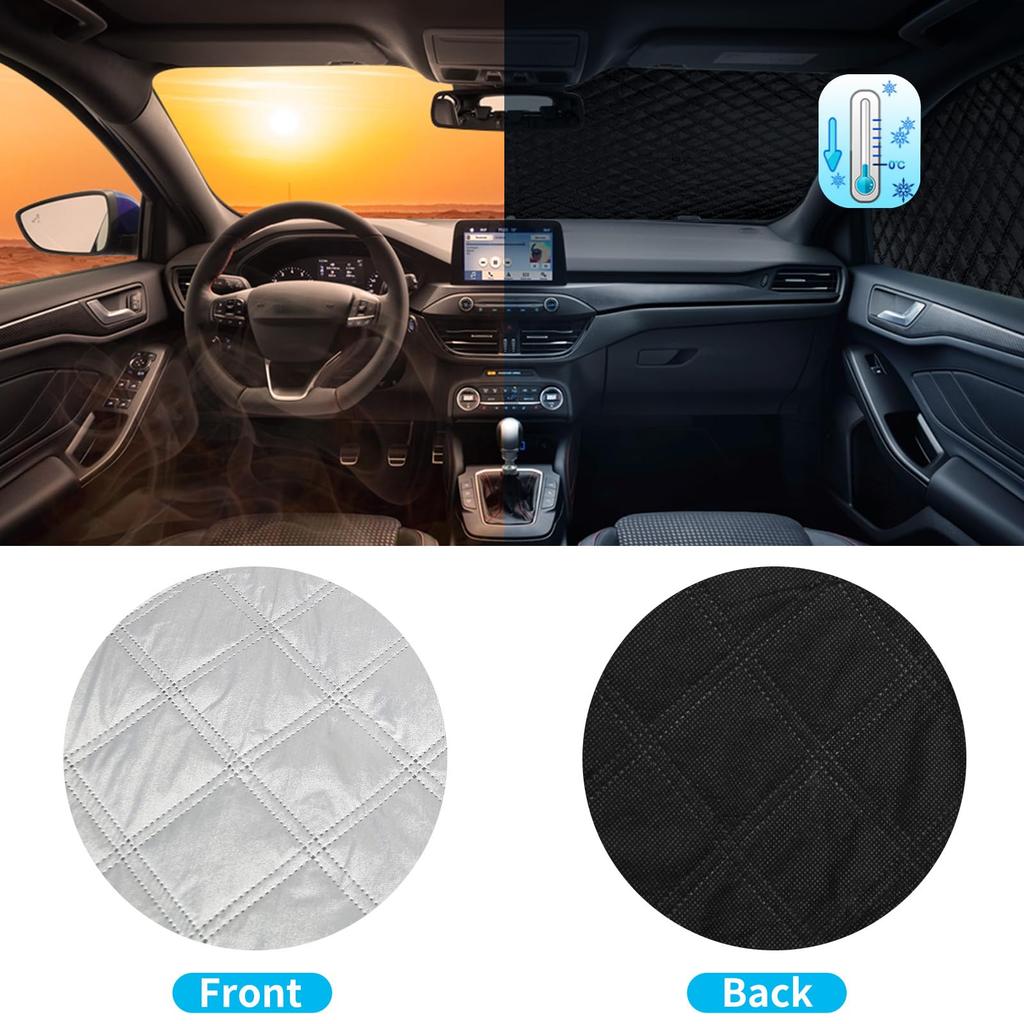 Windshield Cover For Mercedes-Benz Sprinter 2006-2018 / 2018-2025 VW Crafter, 600D Oxford Weatherproof Anti-Theft Snow Cover