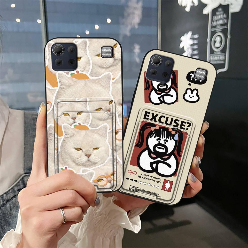 Back Cover Graffiti Phone Case For LG K92 5G/Q92 Card sleeve Card slot Card bag Cute Waterproof Durable Anti-knock TPU