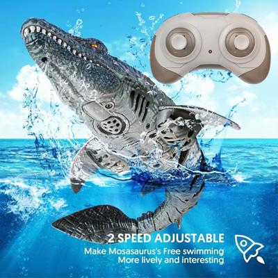 2024 New Simulation Dinosaur Water Spray Shark Swinging Mosasaur 2.4G Wireless Charging Remote Control Water Toys for Boys and Children