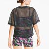 Puma Rundhals Lässig Mesh Kurzarm Crop Top Damen Tops Schwarz 598616-01