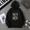 Street Fashion Lotus Flowers Printed Pattern Hoodie American Goth Hip-Hop Loose Casual Versatile Oversized Pullover Women