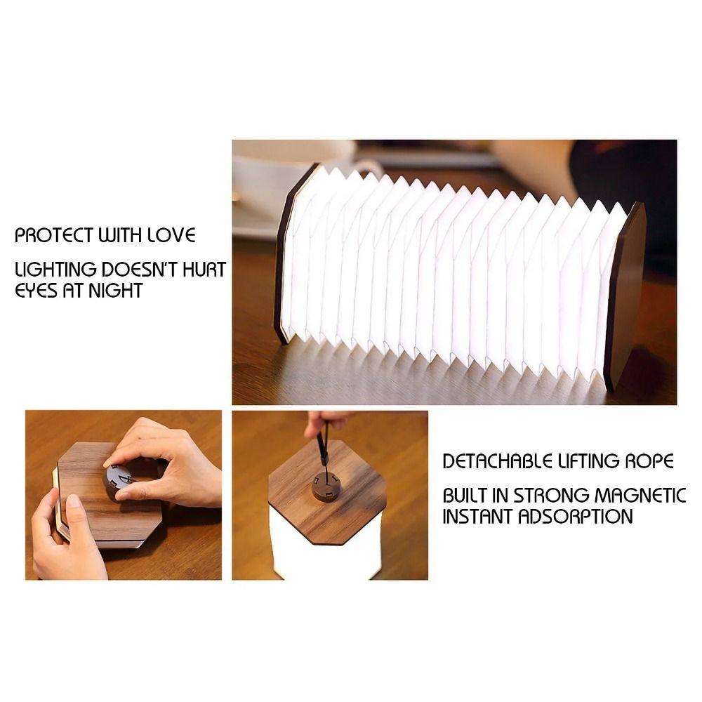2 Colors Lights Folding Book Lamp Portable Led Table Lamp 3D Creative Paper Lantern  Birthday Gift