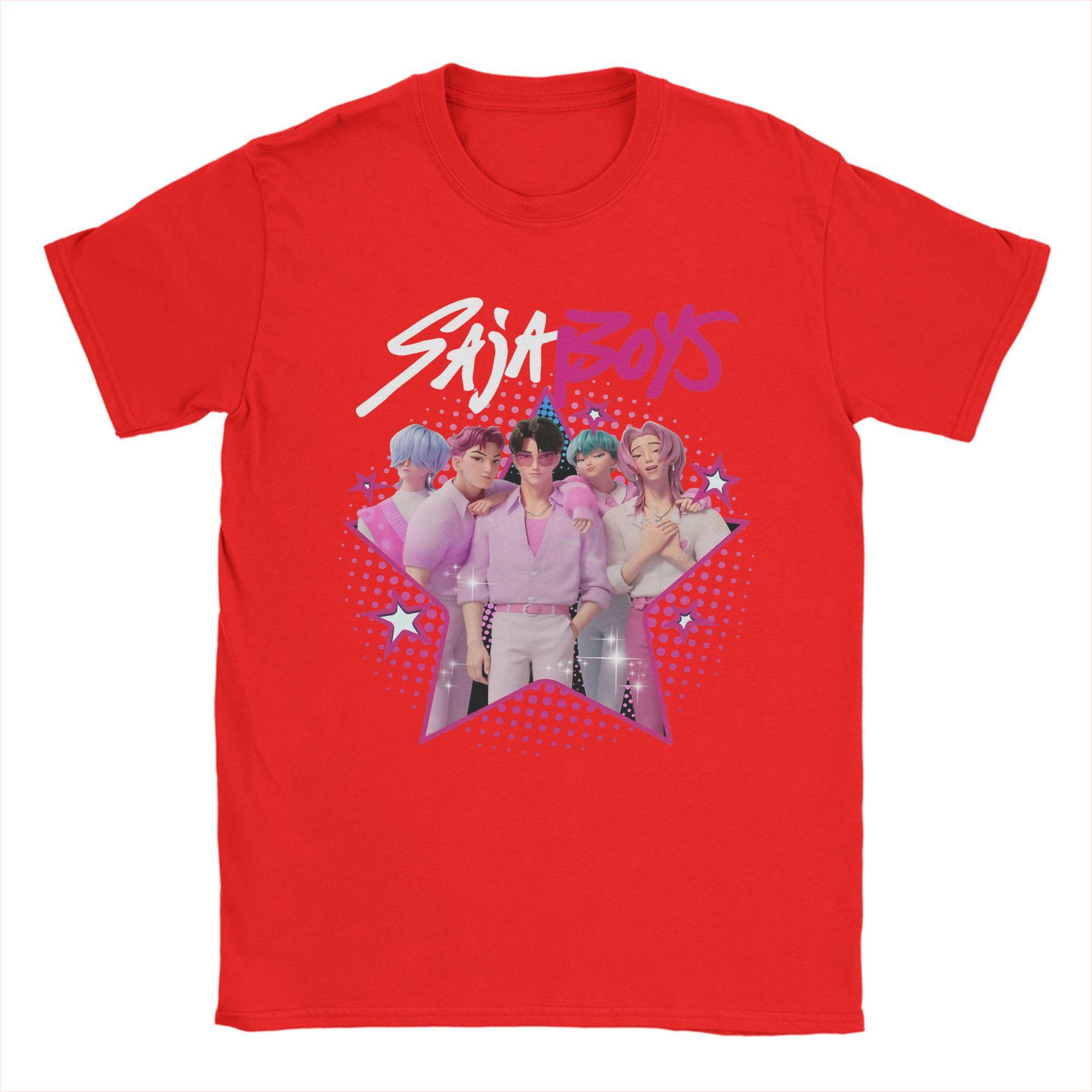 Saja Boys Kpop Охотники Демоны Джину Эбби Тайна Футболка Мужская Чистый Хлопок Винтажные Футболки Круглый Вырез Футболка Одежда С Принтом S