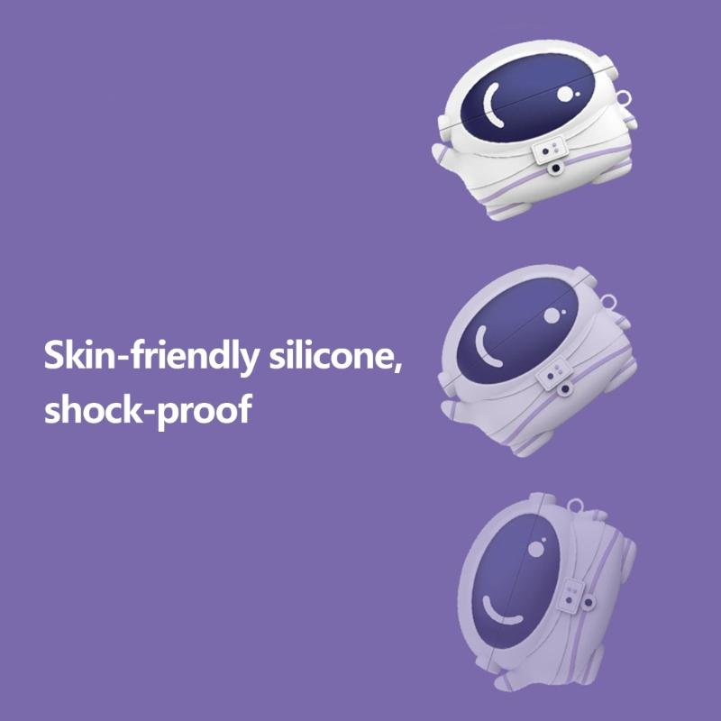 AntiSlip Grip Silicone Protective Case for WF-1000XM6 Wireless Earbuds In Fun Astronauts Shape