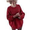 Women's Fashionable Casual Round Neck Solid Color Long Sleeve Sweaters