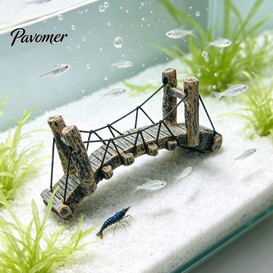 Non-Toxic Fish Accessories Aquarium Bridge Ornament, Arch Miniature Tank Decor, Resin Landscape Decor Mini Model for Terrarium, Fairy Garden