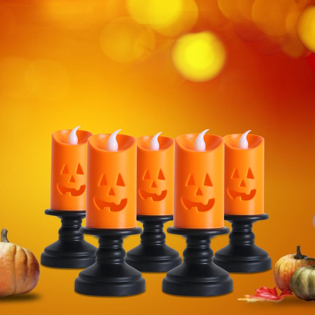 Halloween   Portable Kerosene Lamp Led Colorful Night Light 6pcs