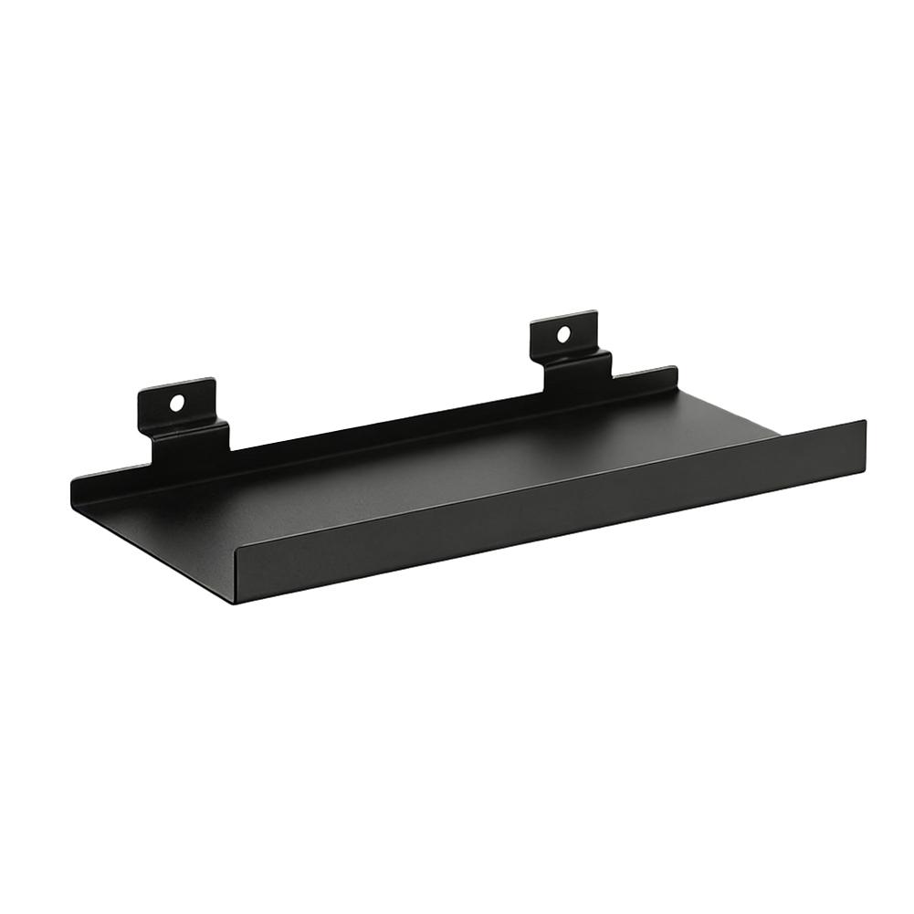 1/2 Metal Wall-mounted Slat Shelves For Wall-mounted Storage And Display At Home Wall Mounted Slat Shelf Black 25*12.5*3.5cm