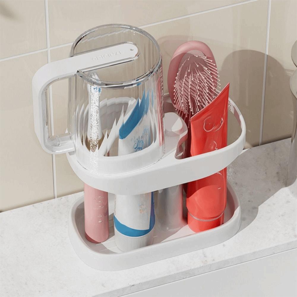 Adjustable Toothbrush Holder Dustproof Mouthwash Cup Cup Storage Rack  Student Dormitory