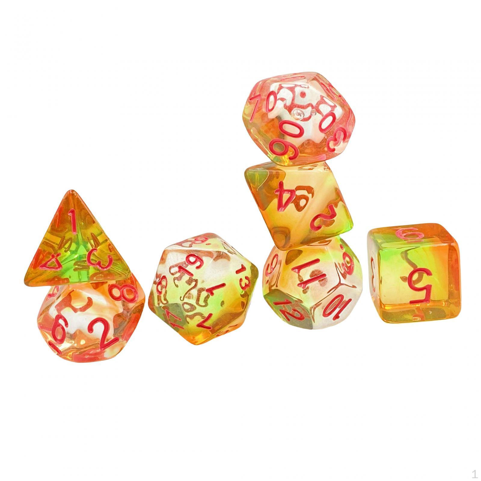 

Набор многогранных кубиков из 7 предметов, многогранные кубики, принадлежности для вечеринок, игровая карта