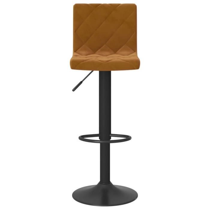 VidaXL Tabourets de bar 2 pcs, Marron Velours