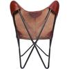 Leather Living Room Chairs-Butterfly Chair Brown Leather Butterfly Chair-Modern