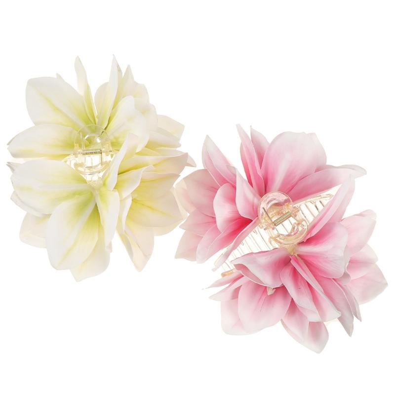 Bright Yellow Floral Hair Hairpin Light Polymer Barrettes for Women Beach Vacation Type Spring Accessories