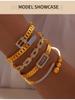 Elegant Cross-Border Full Diamond Titanium Steel Bracelet: Fashionable Hollow Chain Design