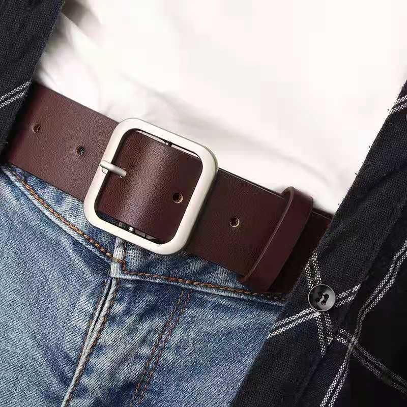 Square Retro Stylish Buckle Pu Leather Womens Belt In Multiple Fashionable Colors