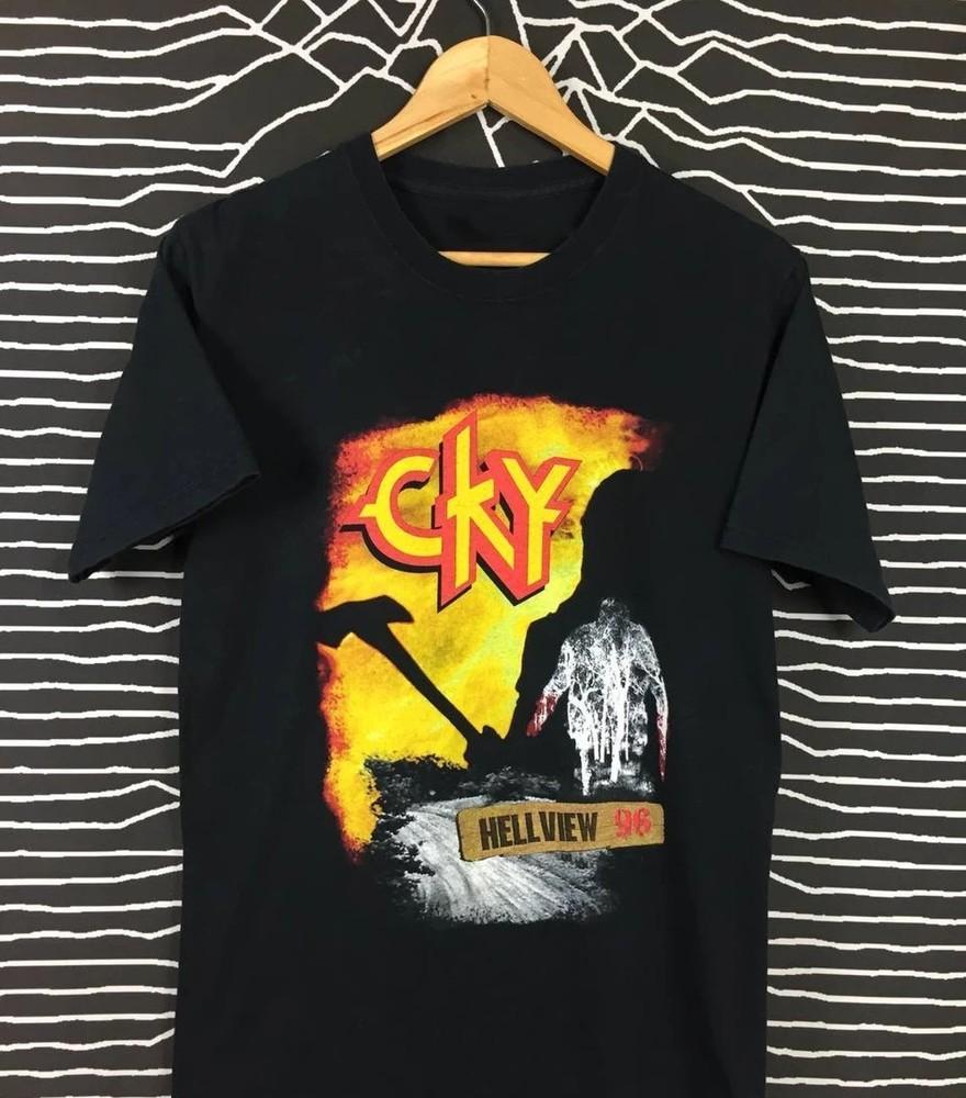 Винтажная футболка группы CKY Tour Hellview Размеры от S до 5XL - NE011 Унисекс футболка XL