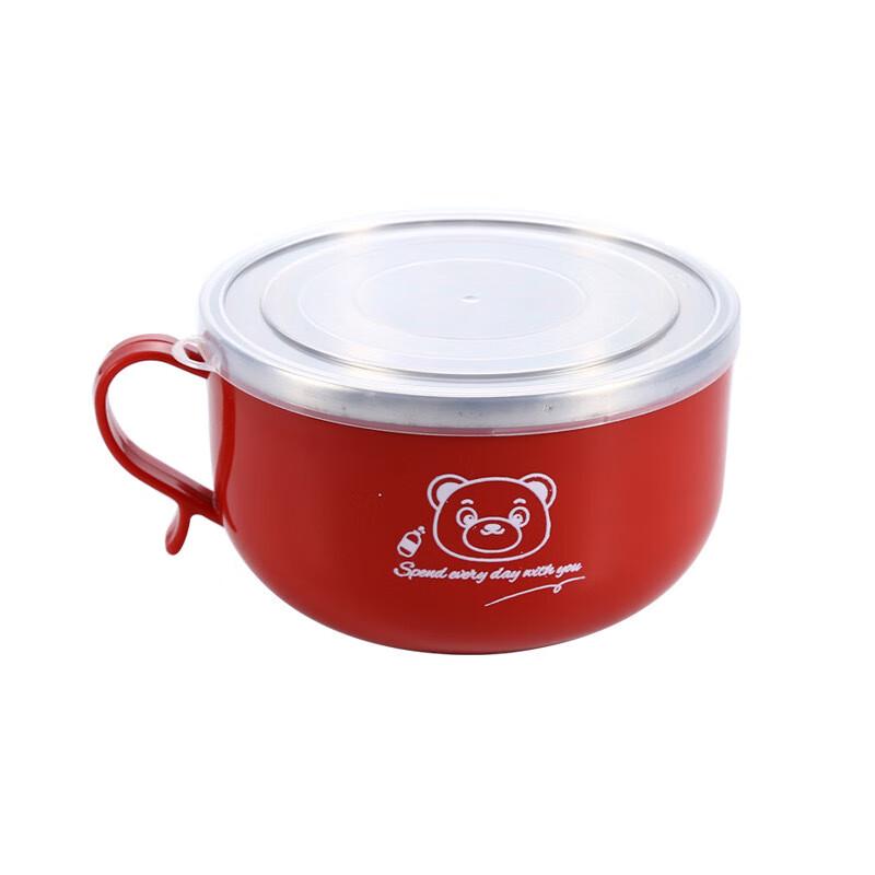 ZISIZ Portable Stainless Steel Instant Noodle Bowl with Lid