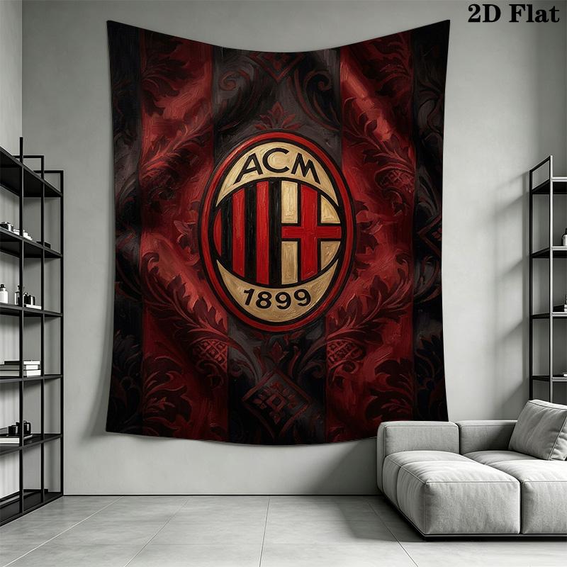 Ac Milan Crest Ornate Background Bedding 1 Duvet Cover 2 Pillowcase Without Core Bedding Set Duvet Cover And Pillowcase