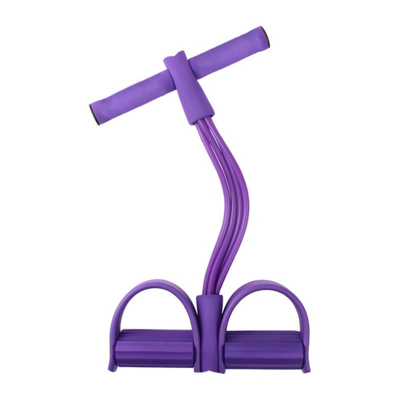 Multi-Functional Sit-Up Resistance Band with Foot Pedal & 6 Tubes