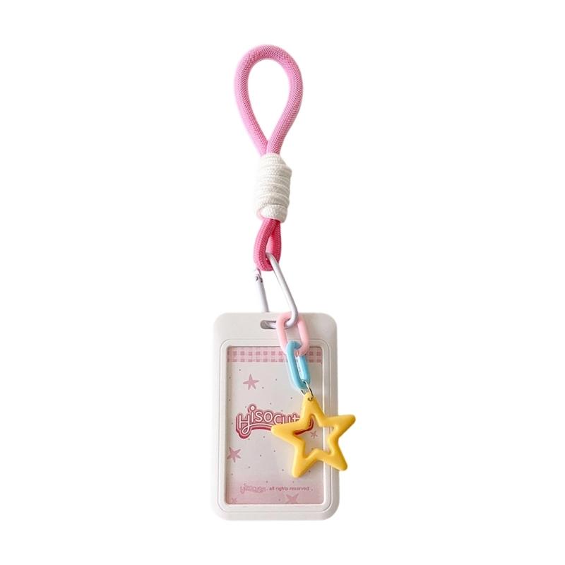 Photocard Holder Keychain Star Photocard Holder ID Cards Protective Sleeve School Stationery Supplies for Women Girls
