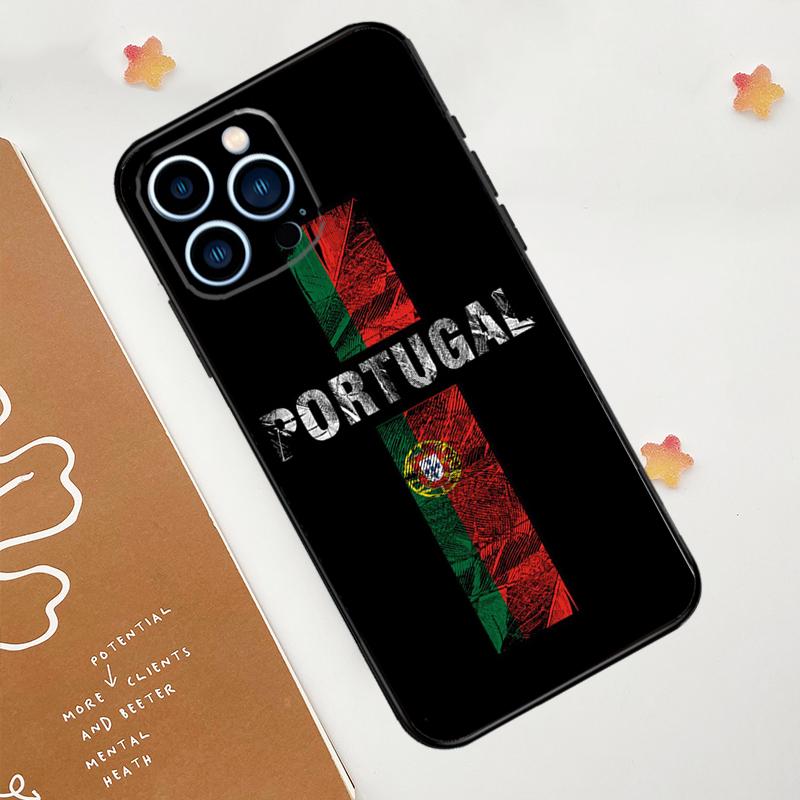 Portugal Flag Phone Case For iPhone 17 Pro Max 14 11 15 16 Pro Max 13 12 mini 16 Plus 16e 17 Air Funda