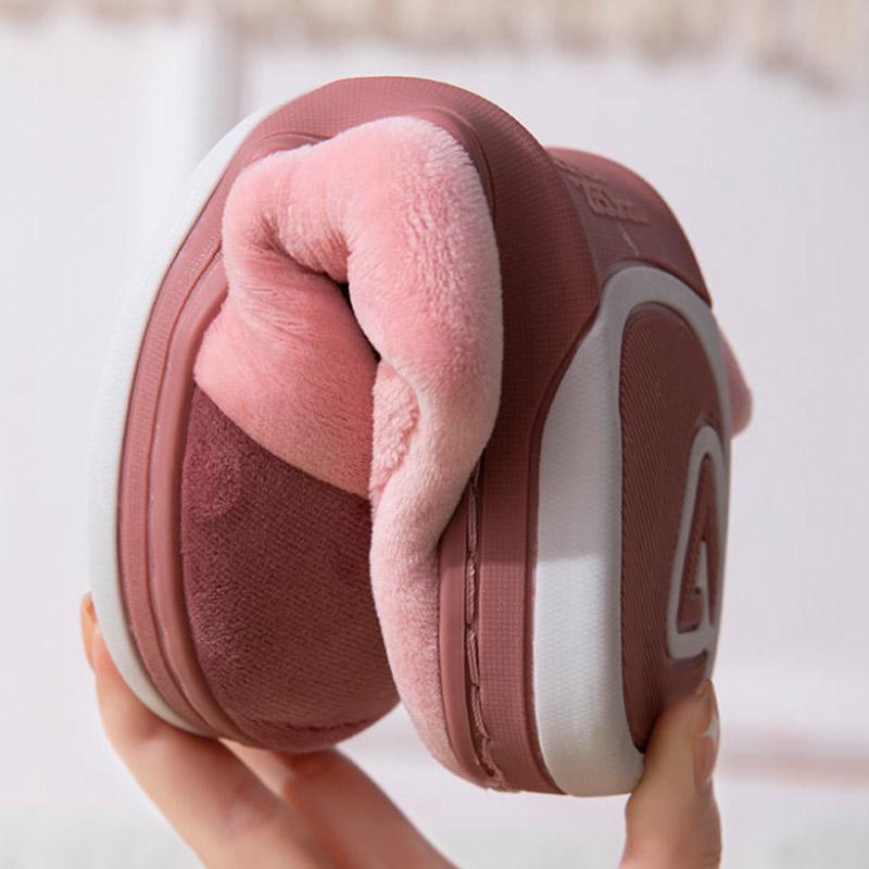 Cotton Slippers Men's Winter Home Indoor Warm Non-slip Thick Bottom Suede Cotton Shoes