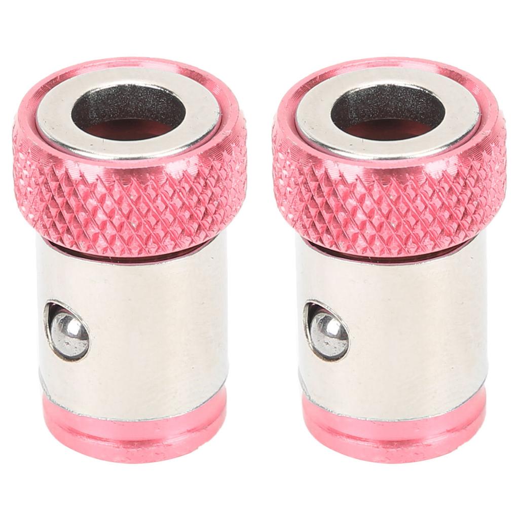 2Pcs Magnetizer Ring Universal Metric 14inch Magnetic Steel Screwdriver Bits AccessoriesRed
