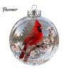 Christmas Tree Decorations 1/4/7Pcs Faux Crystal Glass Bird Ornament Vintage Blown Ornaments Ball Hanging Red Pendant Fireplace Table Decoration Home