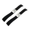 2Pcs Breathable Silicone Watch Belt 22Mm Waterproof Replacement Strap Foldable Design Eco Friendly Material Stainless Steel